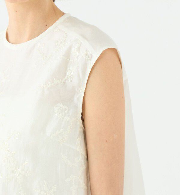 TOMORROWLAND collection「スパンコールエンブロイダリー スリーブレスブラウス」|シャツ・ブラウス|