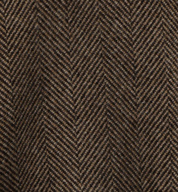 MACPHEE「アルパカヘリンボーン カラーレスジャケット」|ノーカラージャケット|