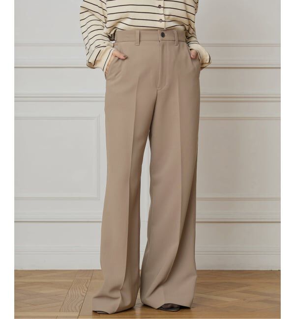 IENA LA BOUCLE「IENA LA BOUCLE ソフトダブルクロススラックス」|スラックス|