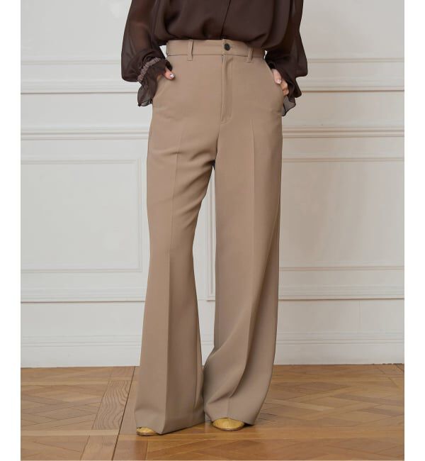 IENA LA BOUCLE「IENA LA BOUCLE ソフトダブルクロススラックス」|スラックス|ベージュ B