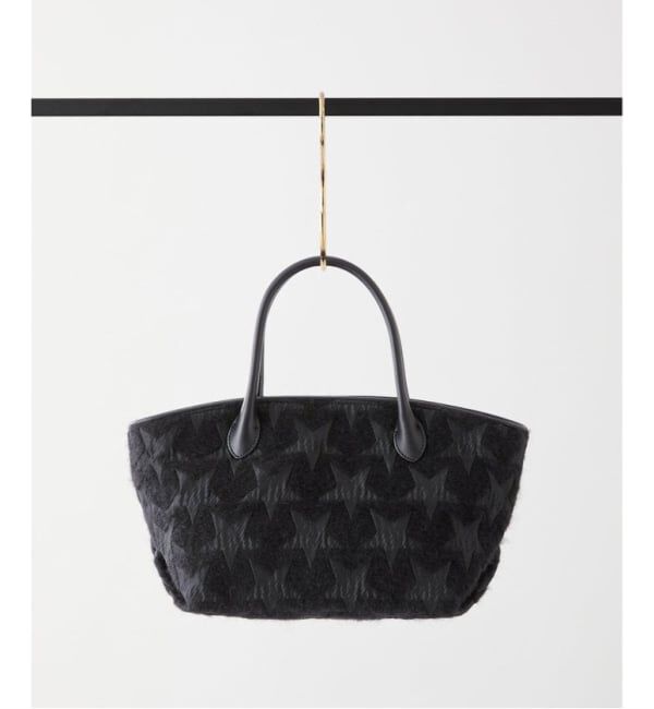 VERMEIL par iena「SHIME シィメ 別注STARジャガード MINI トートバッグ」|トートバッグ|ブラック