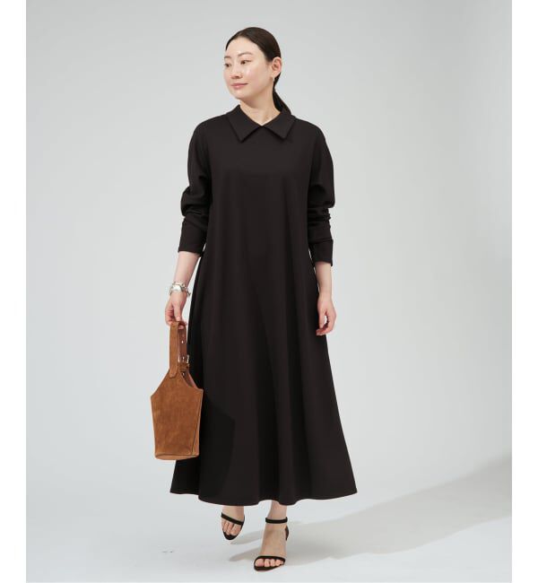 VERMEIL par iena「《追加》2WAYロールカラーワンピース」|ワンピース|