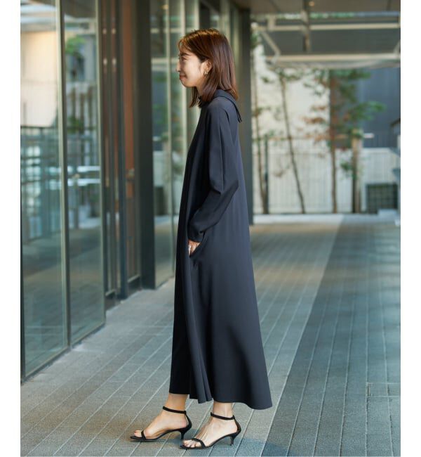 VERMEIL par iena「《追加》2WAYロールカラーワンピース」|ワンピース|