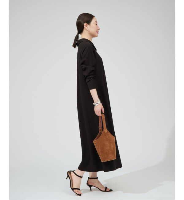 VERMEIL par iena「《追加》2WAYロールカラーワンピース」|ワンピース|