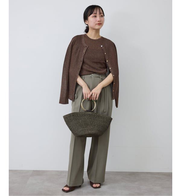 SLOBE IENA「ラメリブノースリーブプルオーバー」|ニット・セーター|