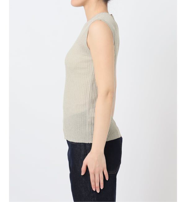 SLOBE IENA「ラメリブノースリーブプルオーバー」|ニット・セーター|