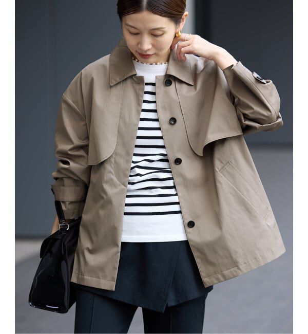 IENA「シングルトレンチショートコート」|トレンチコート|