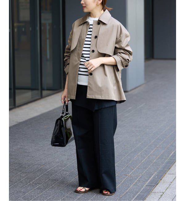 IENA「シングルトレンチショートコート」|トレンチコート|
