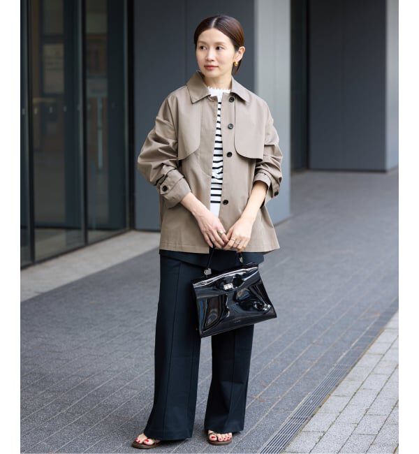 IENA「シングルトレンチショートコート」|トレンチコート|