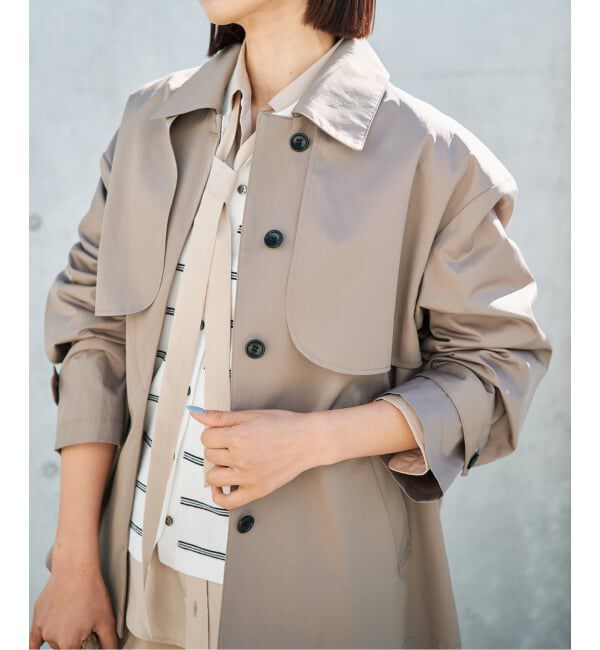 IENA「シングルトレンチショートコート」|トレンチコート|