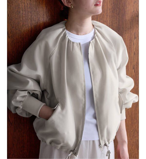 IENA「《新色あり/追加2》ウォッシャブル シアーノーカラーブルゾン」|その他|