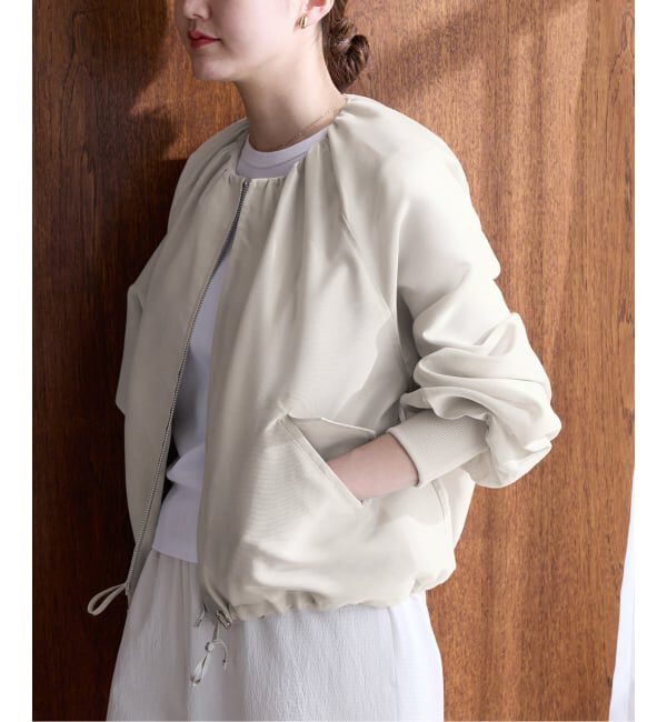 IENA「《新色あり/追加2》ウォッシャブル シアーノーカラーブルゾン」|その他|