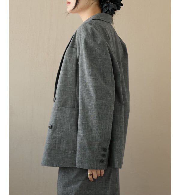 IENA LA BOUCLE「IENA LA BOUCLE グレンチェックダブルブレストジャケット」|テーラードジャケット|