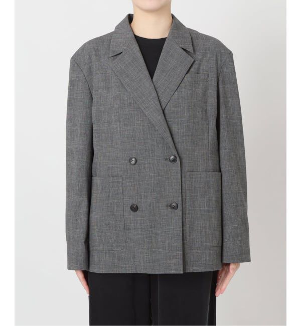 IENA LA BOUCLE「IENA LA BOUCLE グレンチェックダブルブレストジャケット」|テーラードジャケット|