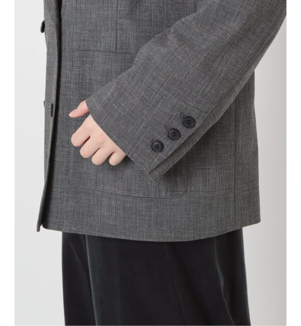 IENA LA BOUCLE「IENA LA BOUCLE グレンチェックダブルブレストジャケット」|テーラードジャケット|