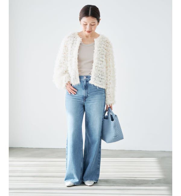 IENA「《追加》チュールテープ カーディガン」|カーディガン|