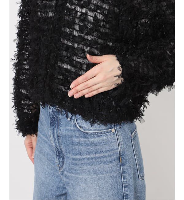 IENA「《追加》チュールテープ カーディガン」|カーディガン|