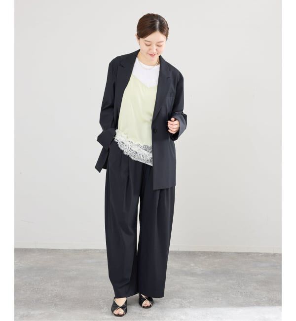 IENA「《セットアップ対応可》エアリーライトコクーンパンツ」|スラックス|