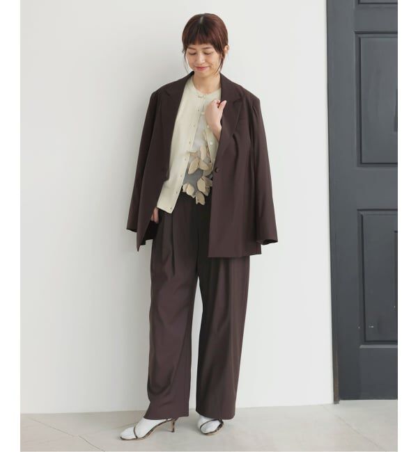 IENA「《セットアップ対応可》エアリーライトコクーンパンツ」|スラックス|