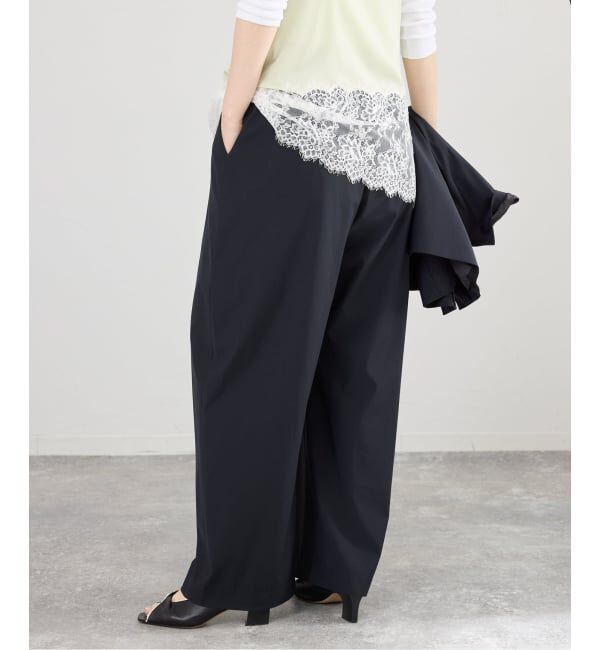 IENA「《セットアップ対応可》エアリーライトコクーンパンツ」|スラックス|