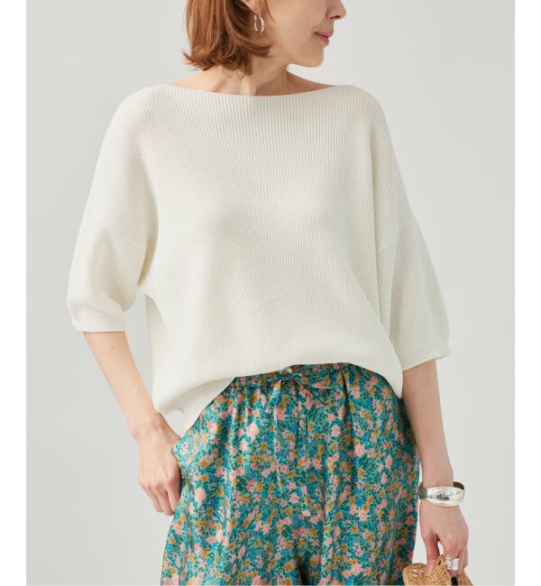 VERMEIL par iena「畔ワイドネックオーバープルオーバー」|ニット・セーター|ホワイト