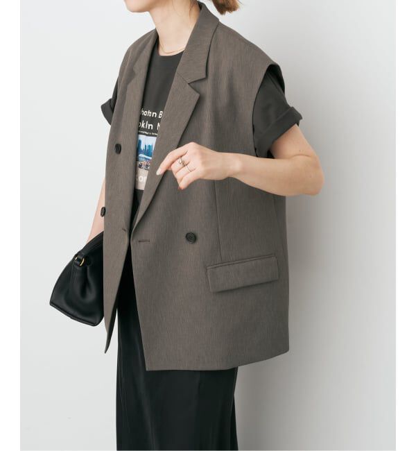 Spick and Span「《手洗い可》エアリーブレンドダブルブレストジレ」|その他|