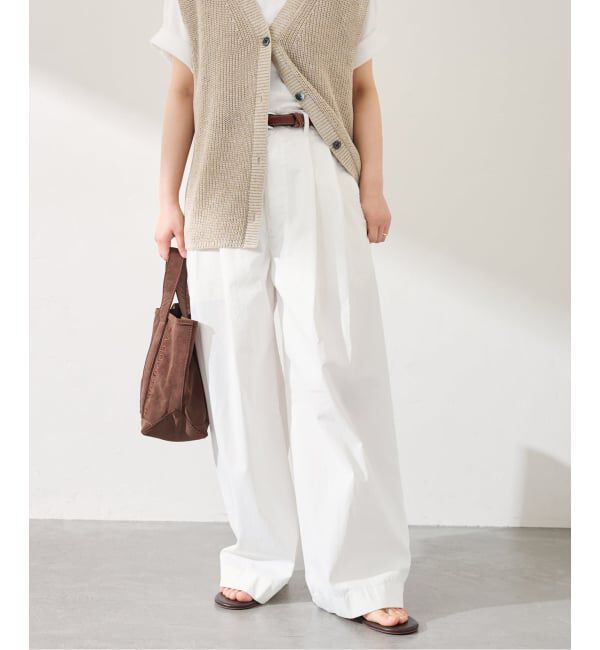 FRAMeWORK「≪洗濯機洗い可≫コットンナイロンタックパンツ」|その他|