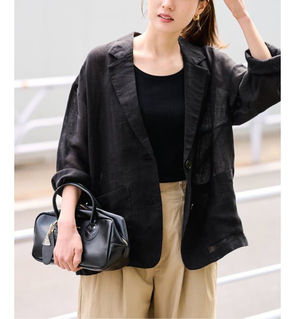 FRAMeWORK「LINENメッシュジャケット」|テーラードジャケット|