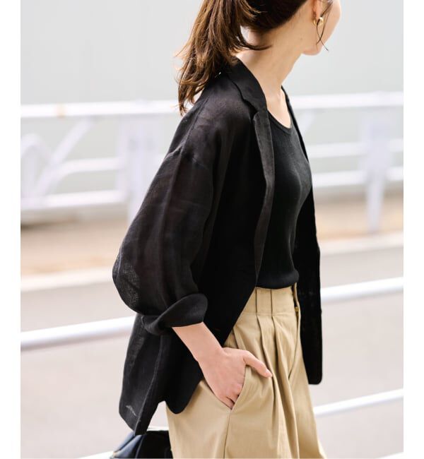 FRAMeWORK「LINENメッシュジャケット」|テーラードジャケット|