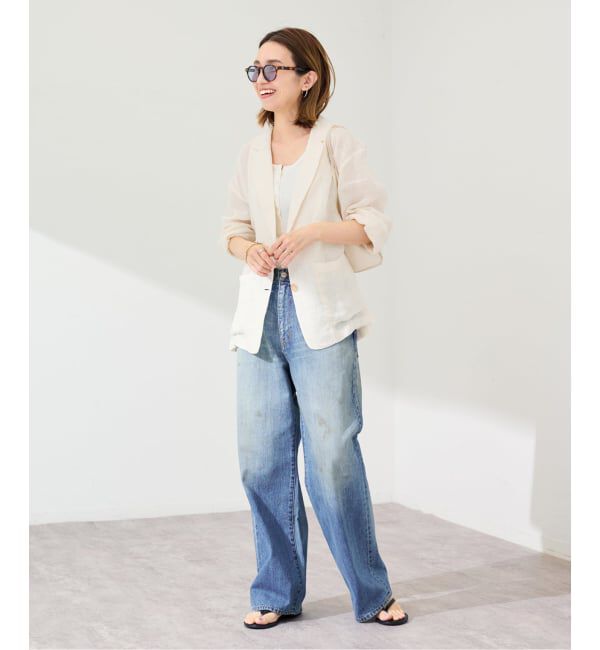 FRAMeWORK「LINENメッシュジャケット」|テーラードジャケット|