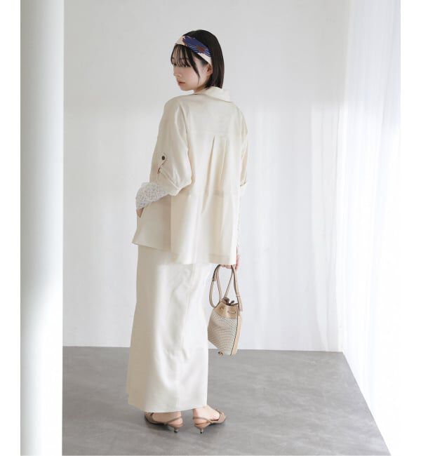  「【洗える】リネン混ワークシャツジャケット」|その他|