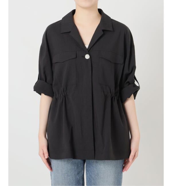  「【洗える】リネン混ワークシャツジャケット」|その他|