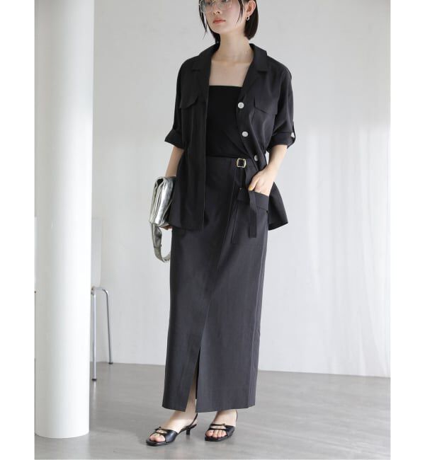  「【洗える】リネン混ワークシャツジャケット」|その他|