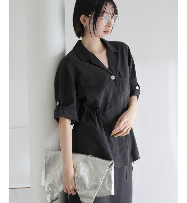  「【洗える】リネン混ワークシャツジャケット」|その他|