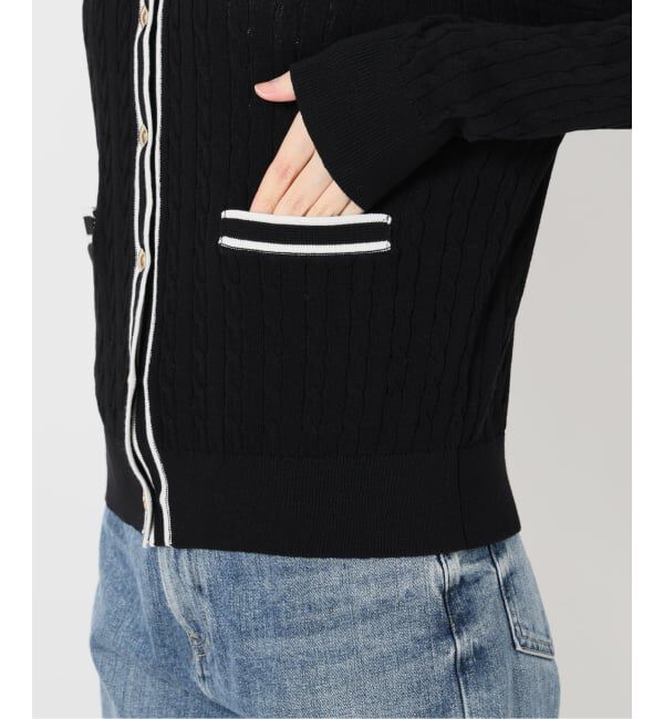  「【洗える】ケーブルニットカーディガン」|カーディガン|