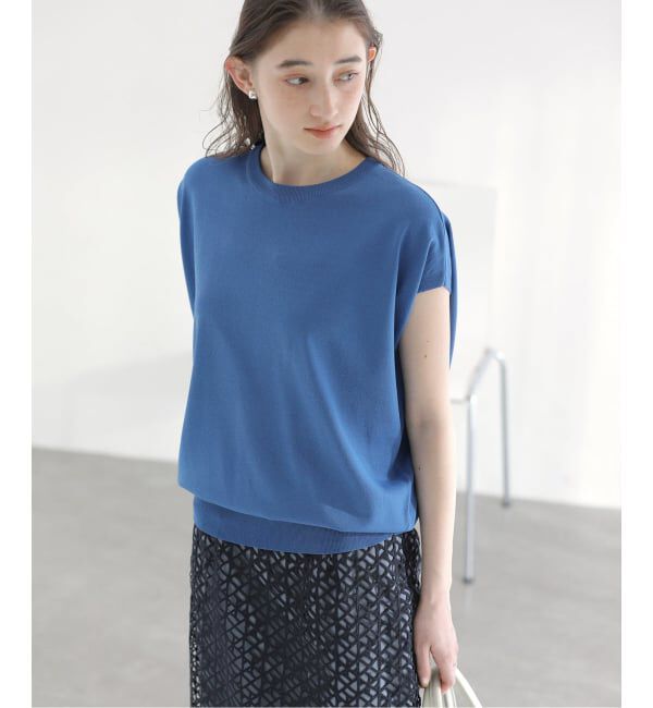  「【洗える】接触冷感ウォッシャブルフレンチプルオーバー」|ニット・セーター|