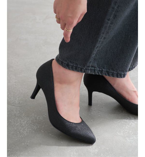  「≪追加≫7cmグリッタープレーンパンプス」|パンプス|ブラック C