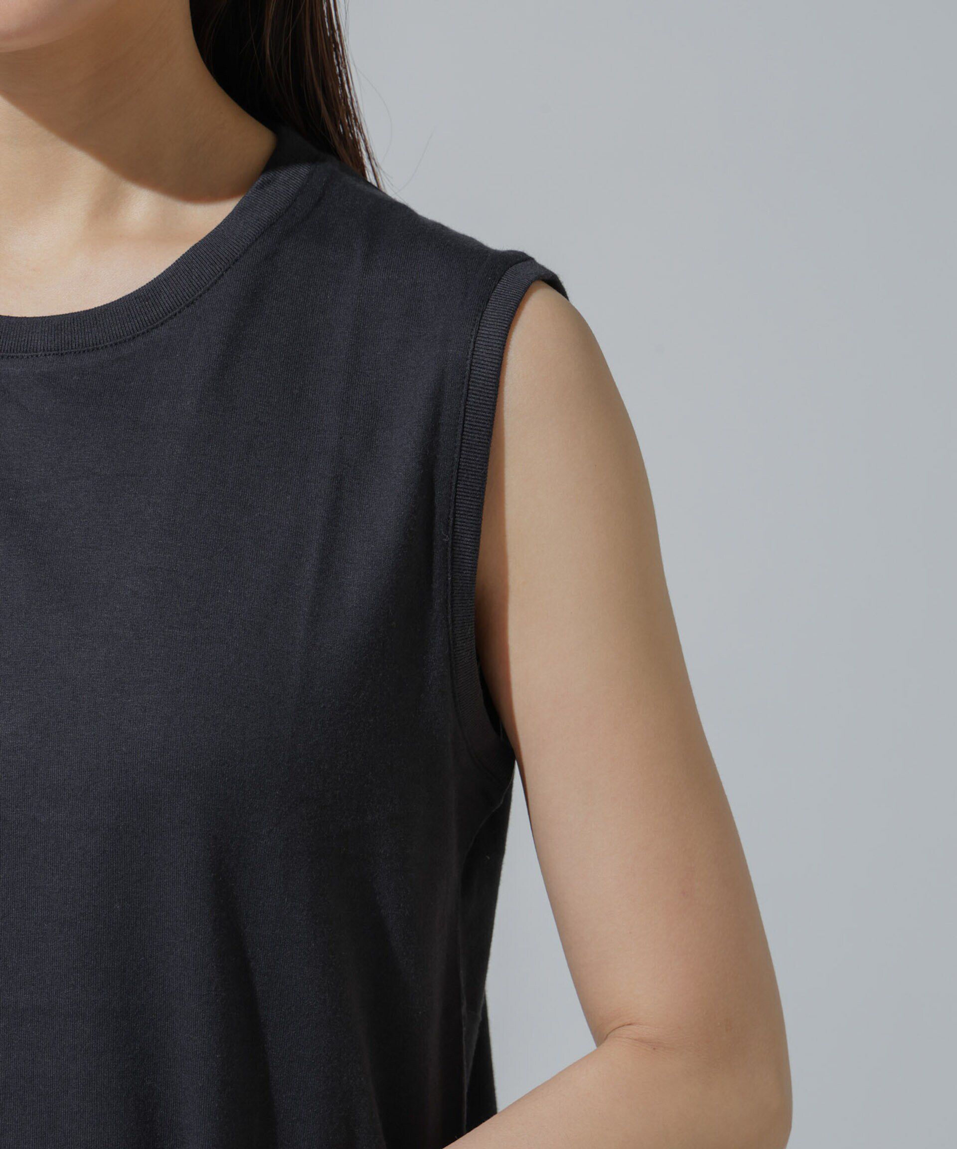 nano･universe「Anti Soaked(R) 汗染み防止 ノースリーブTシャツ」|Tシャツ・カットソー|