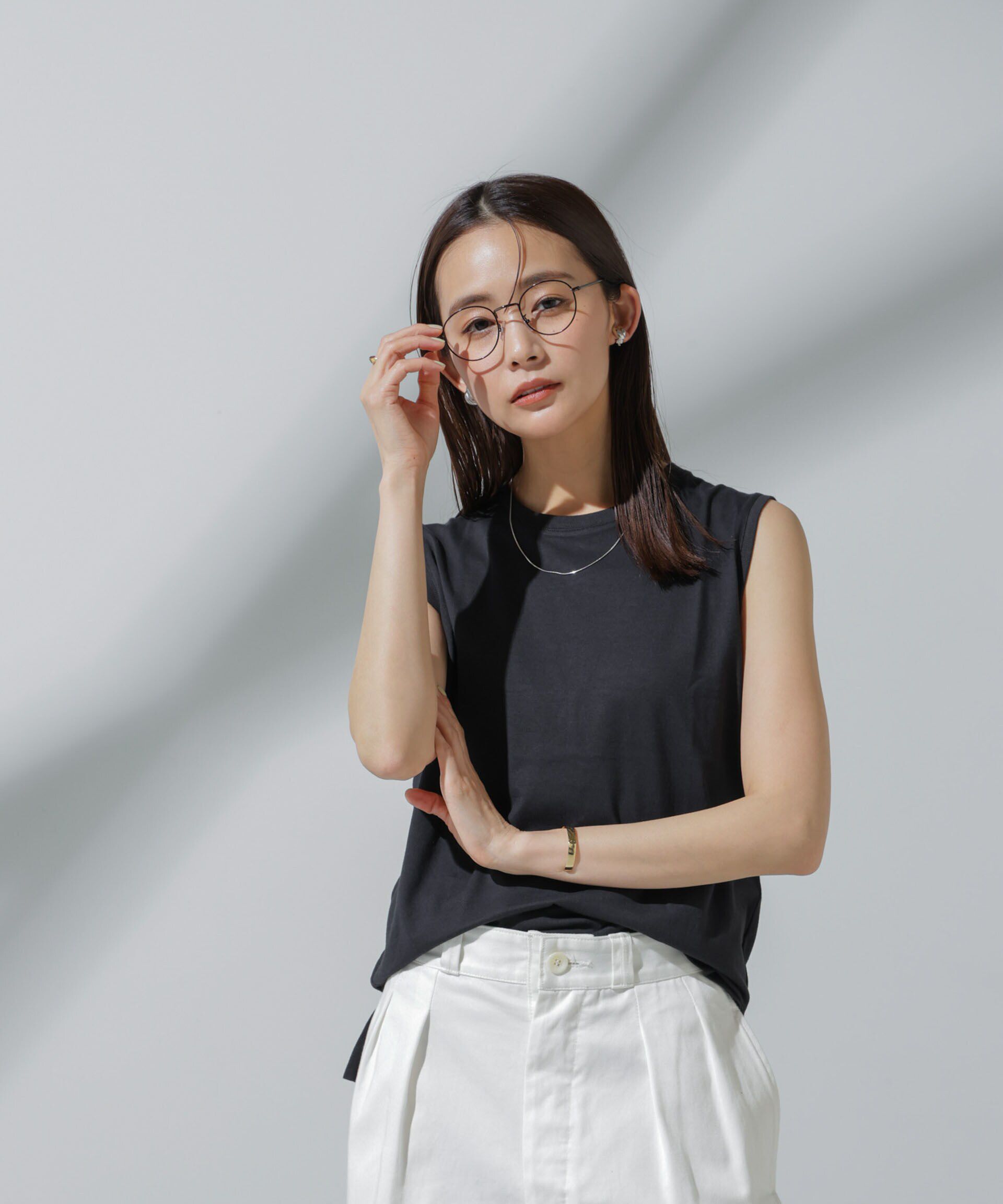 nano･universe「Anti Soaked(R) 汗染み防止 ノースリーブTシャツ」|Tシャツ・カットソー|