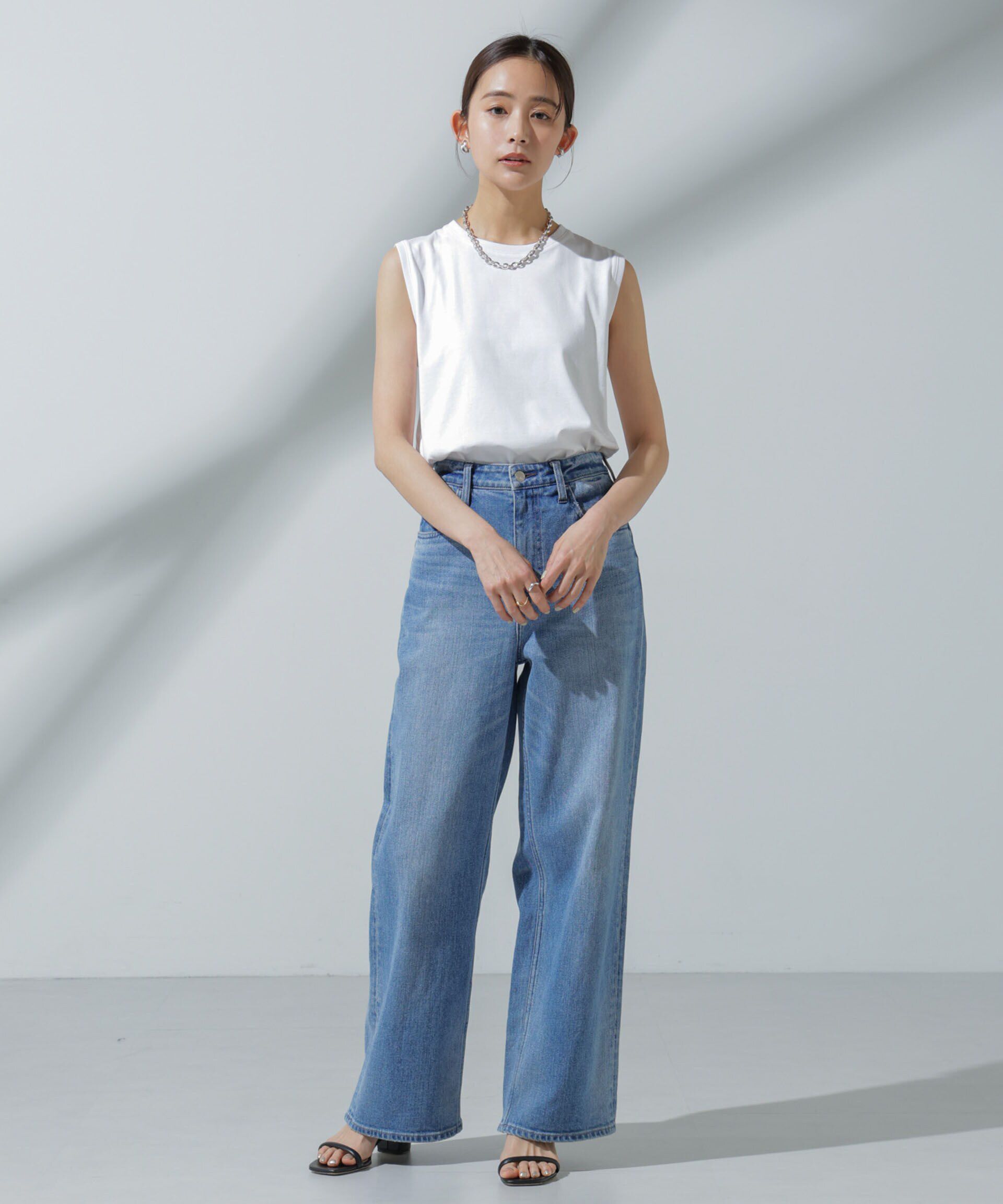 nano･universe「Anti Soaked(R) 汗染み防止 ノースリーブTシャツ」|Tシャツ・カットソー|