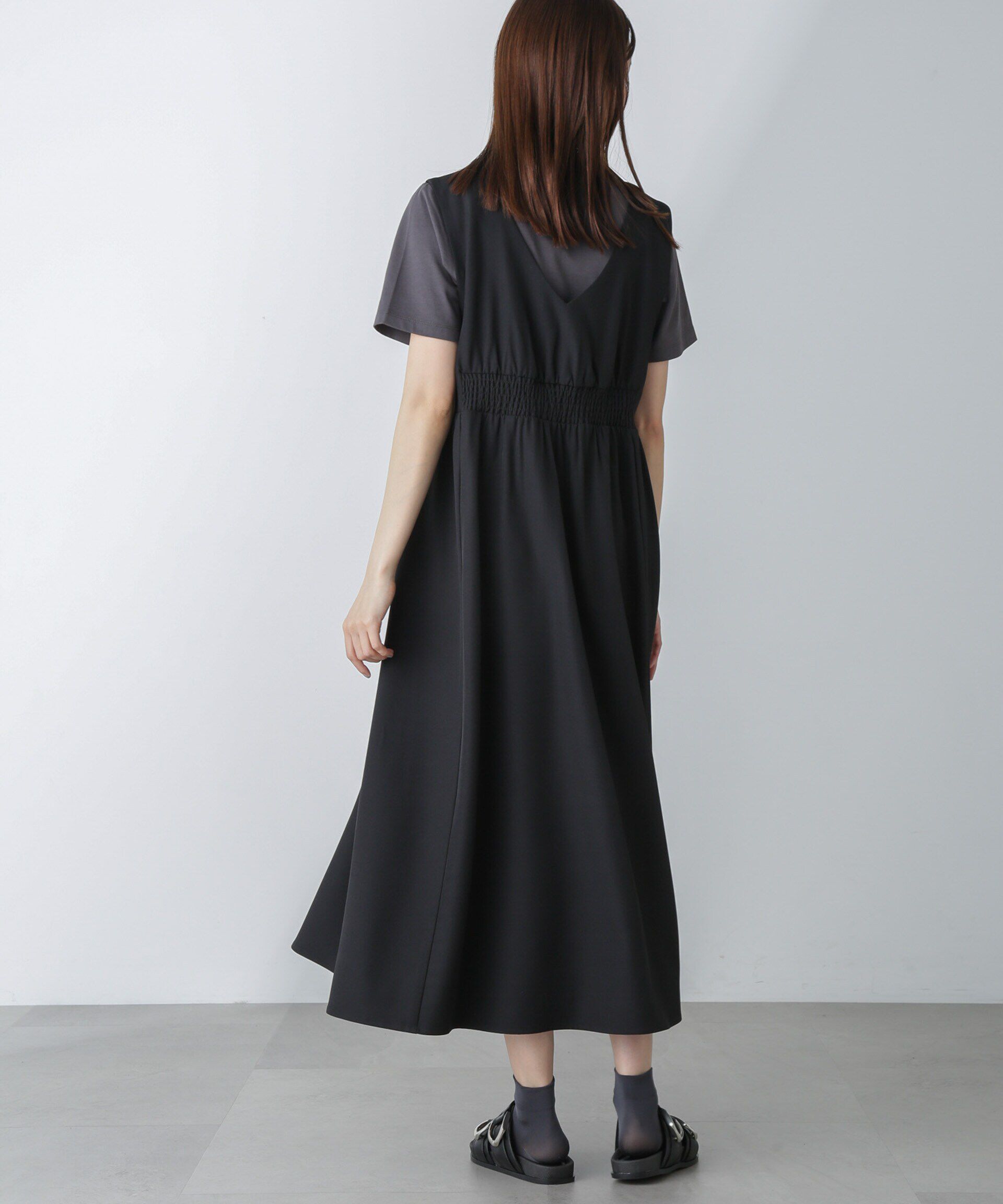 nano･universe「前後2wayギャザー切り替えワンピース」|ワンピース|