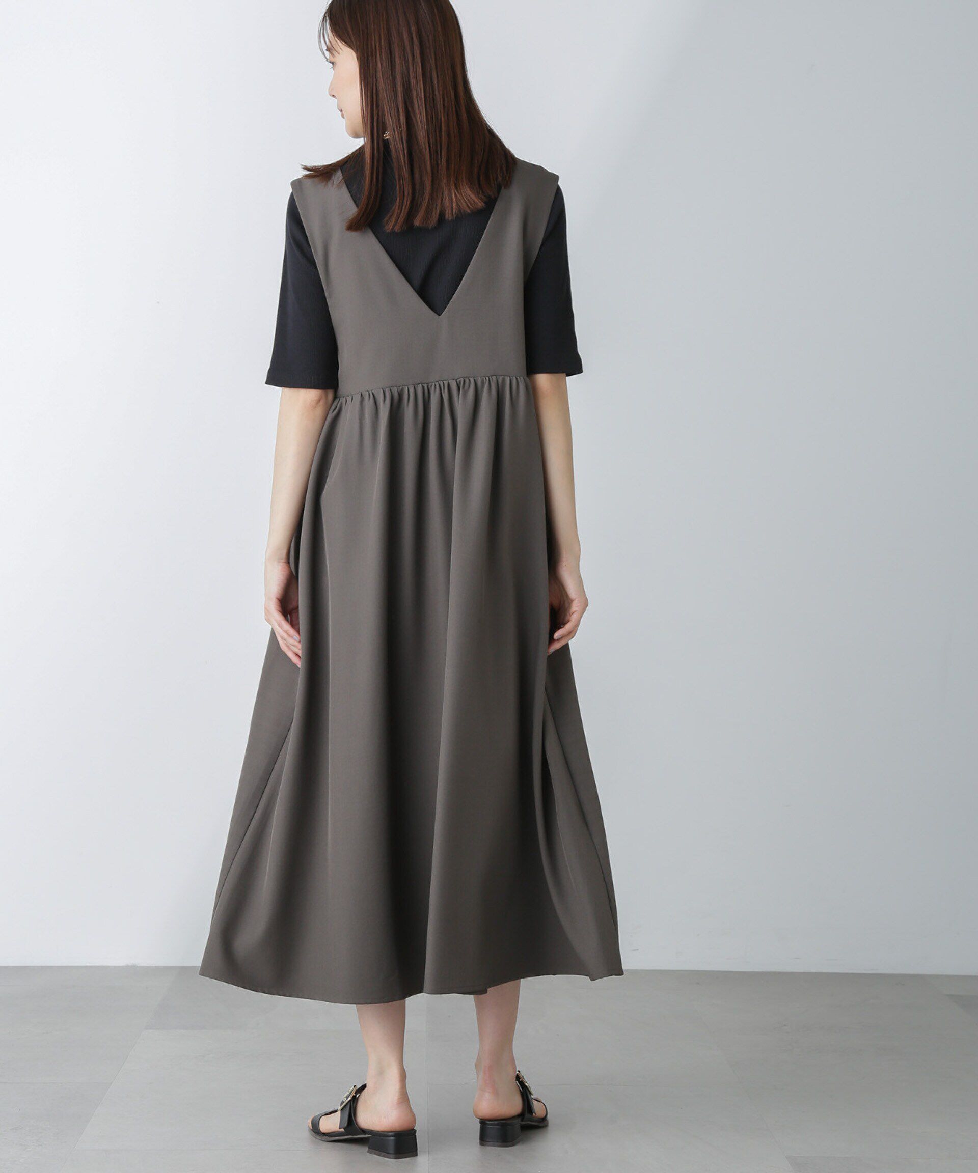 nano･universe「前後2wayギャザー切り替えワンピース」|ワンピース|