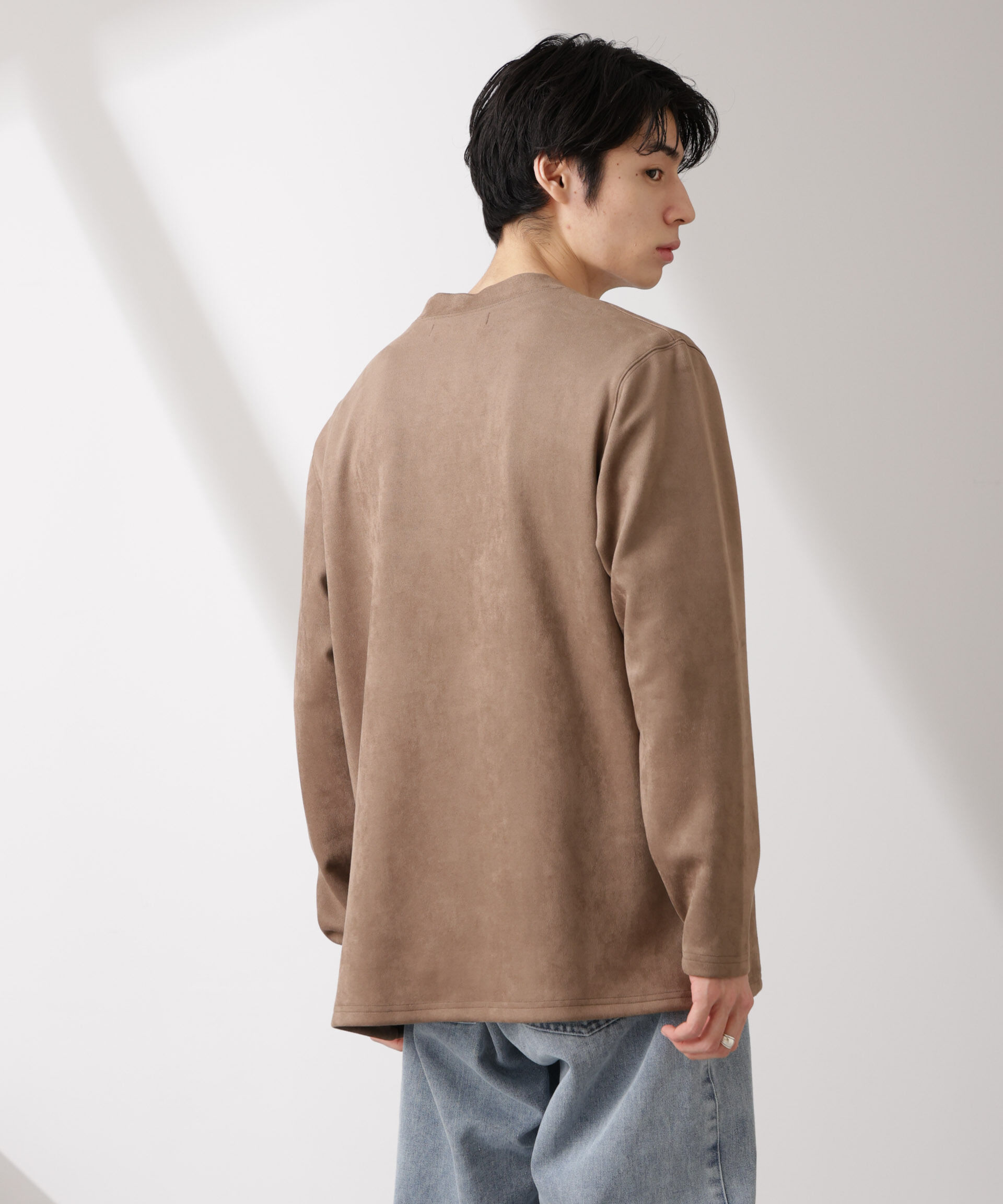 nano･universe「フェイクスエードトッパーカーディガン」|Tシャツ・カットソー|