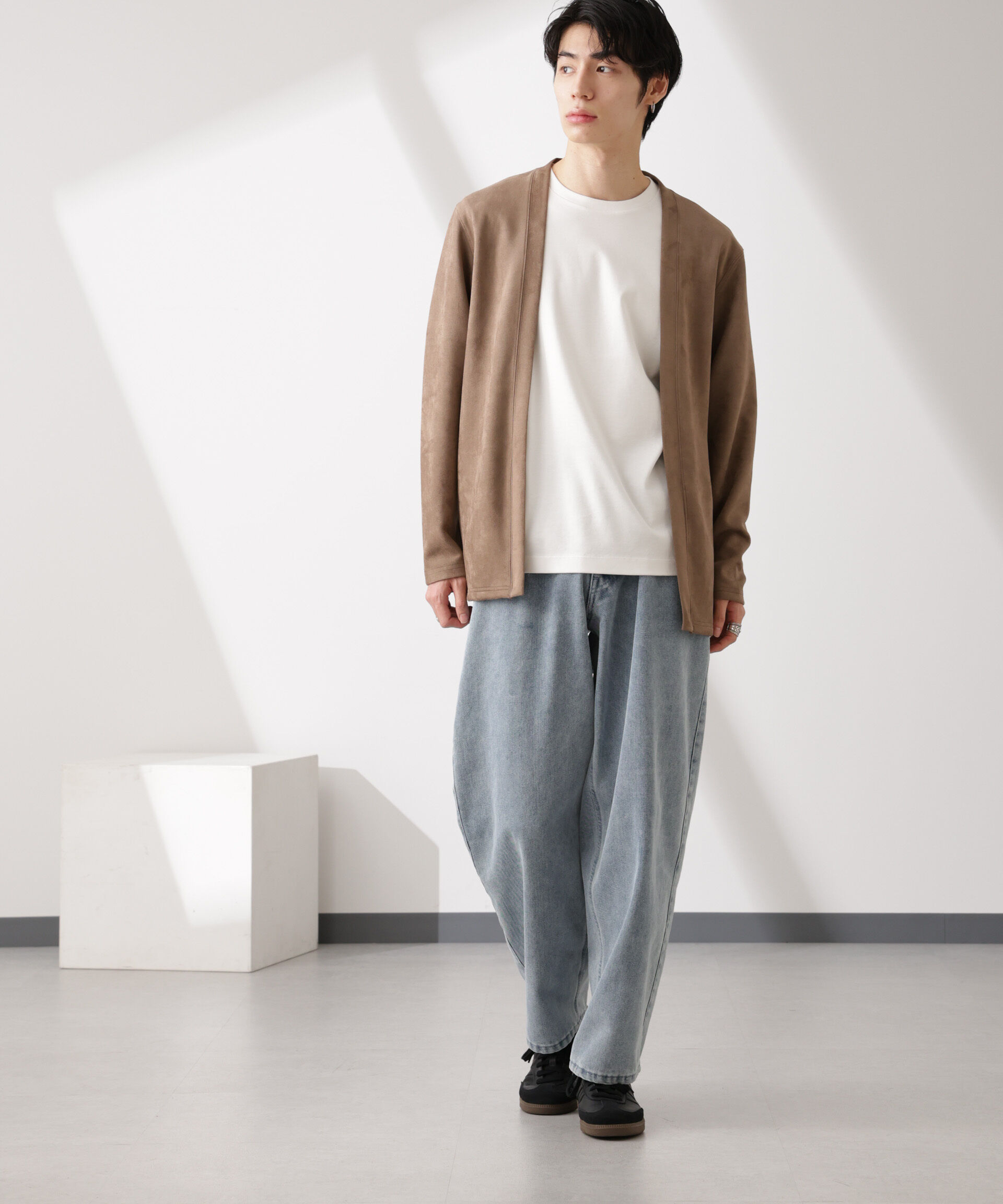 nano･universe「フェイクスエードトッパーカーディガン」|Tシャツ・カットソー|