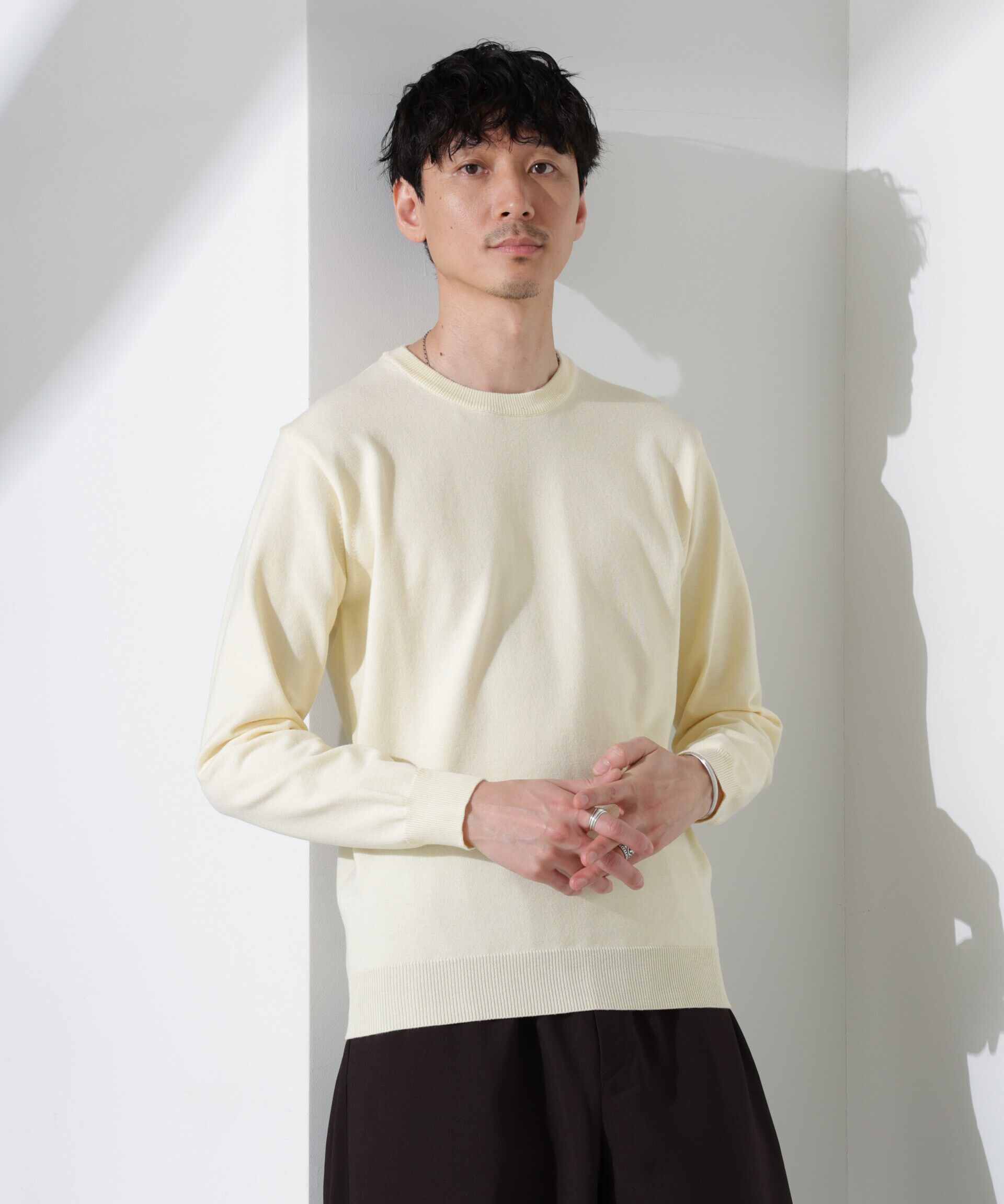 nano･universe「プレーティングスタンダードニット」|ニット・セーター|