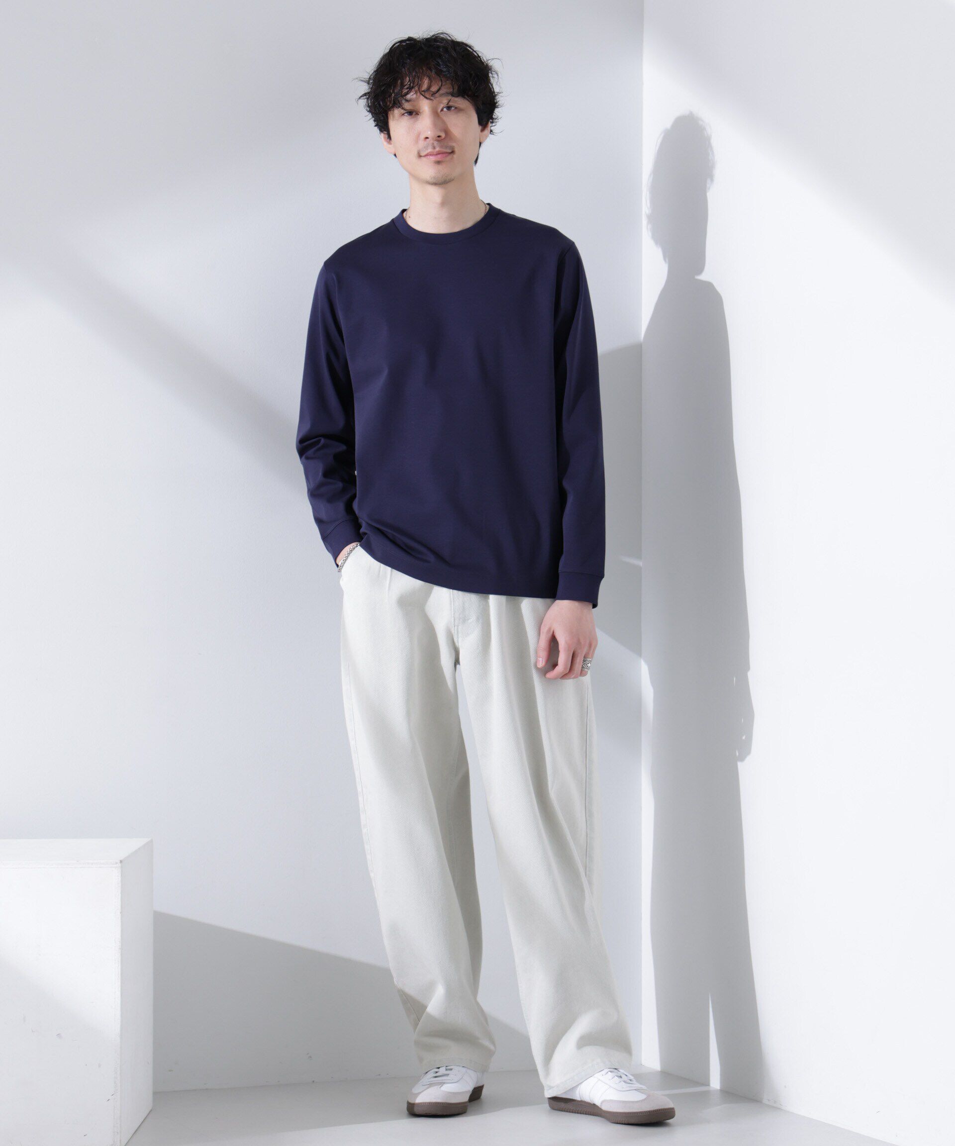 nano･universe「アンチスメル クルーネックTシャツ 長袖」|Tシャツ・カットソー|