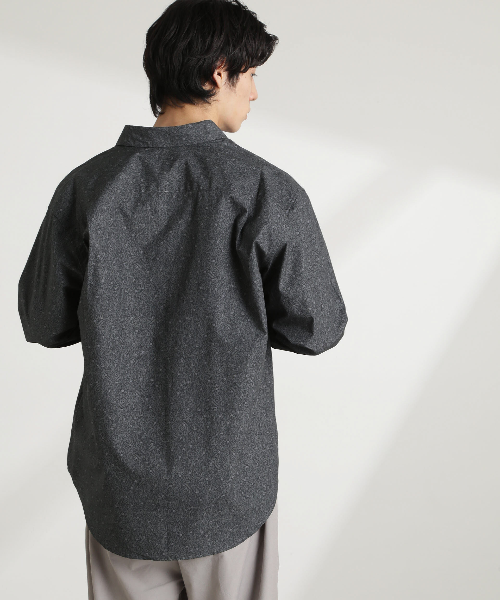 nano･universe「オリジナルパターンフラワープリントシャツ 長袖」|シャツ・ブラウス|