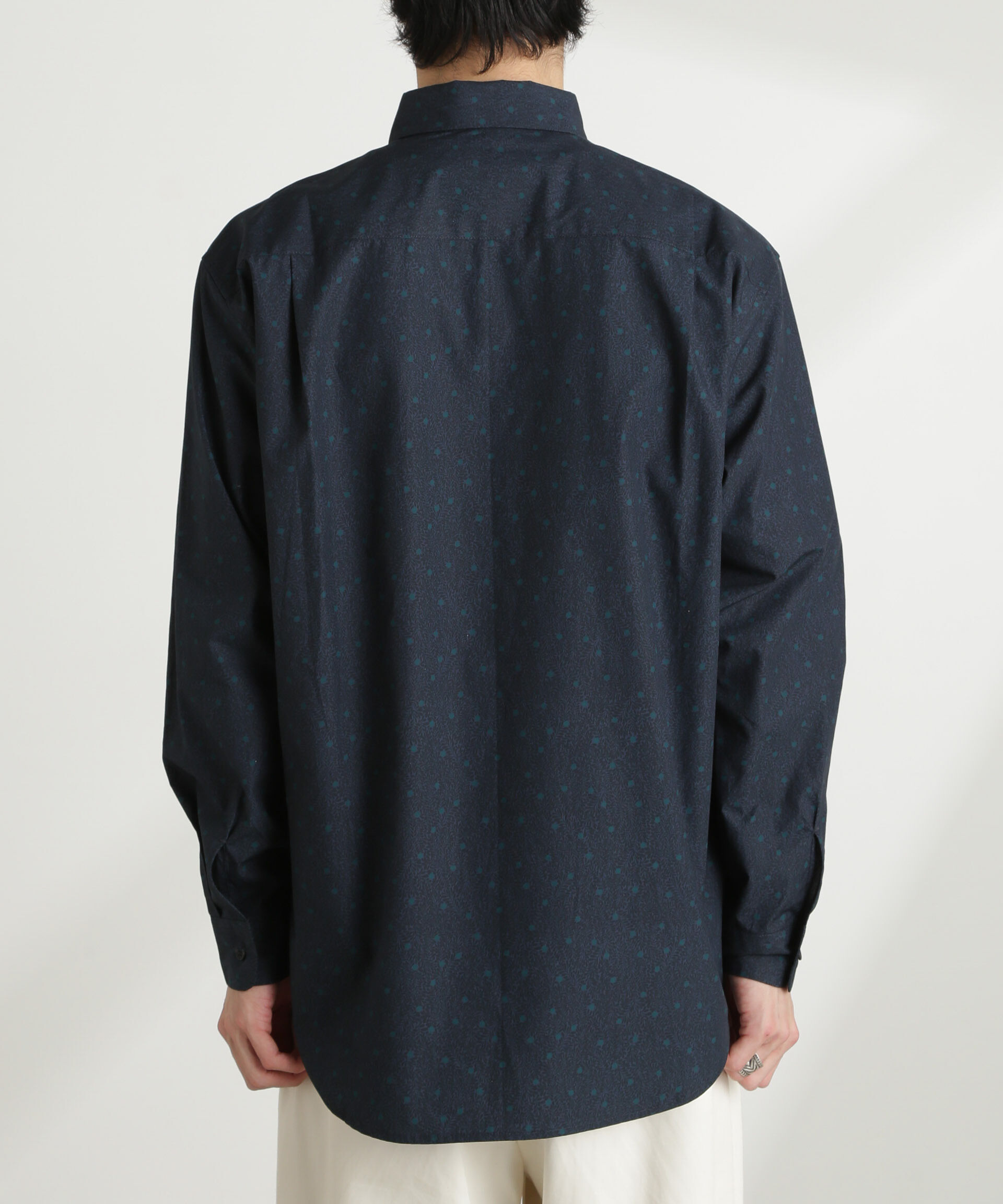 nano･universe「オリジナルパターンフラワープリントシャツ 長袖」|シャツ・ブラウス|