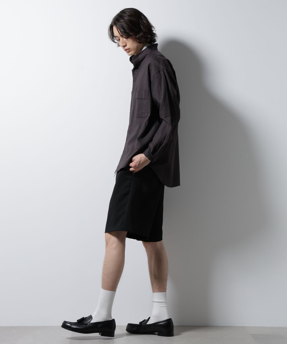 nano･universe「「BELGIUM LINEN FABRICS」リネンコットンスタンドカラーシャツ」|シャツ・ブラウス|