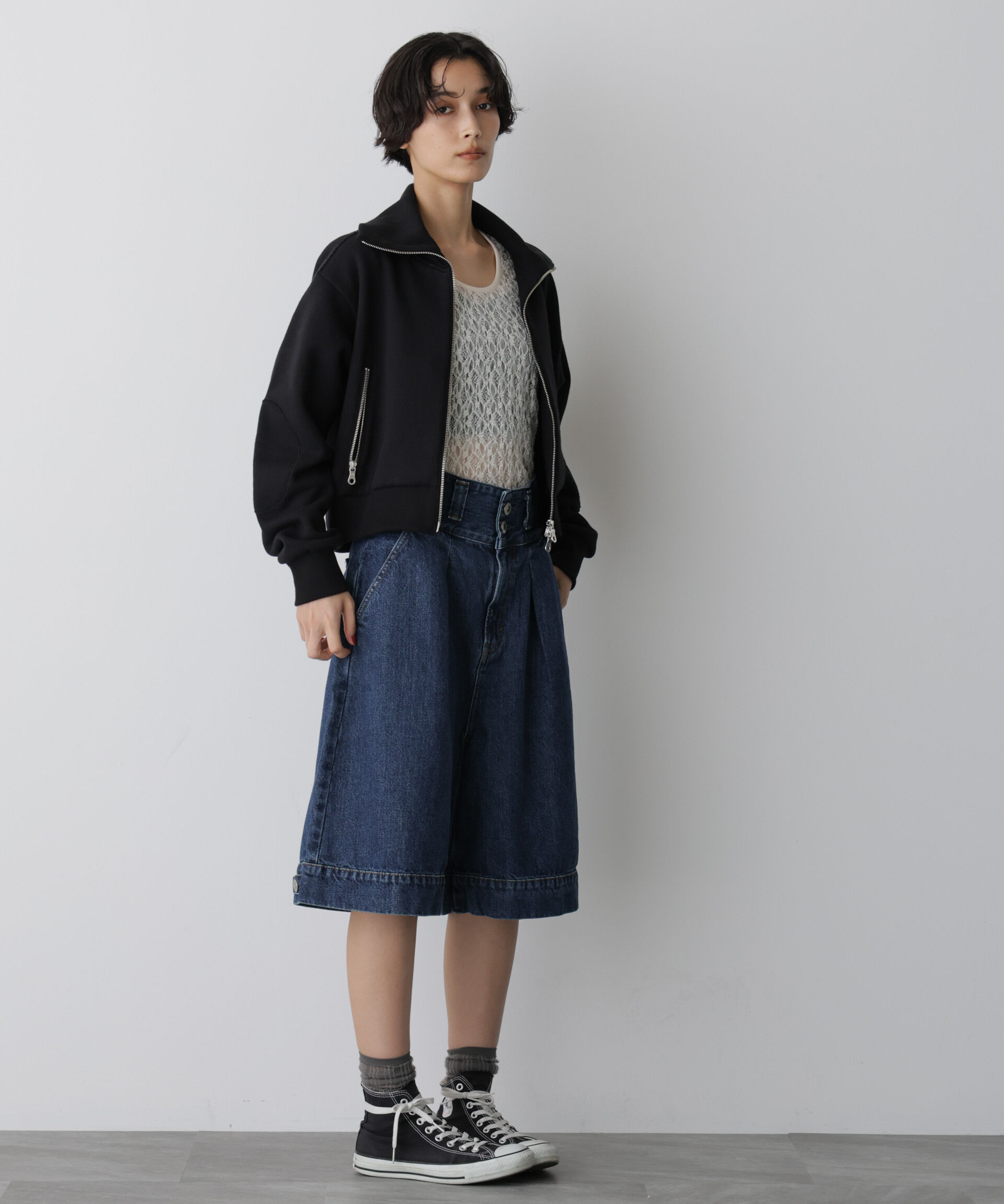  「「STEVELOUR」コンパクトダブルジップスウェット」|スウェット・ジャージ|